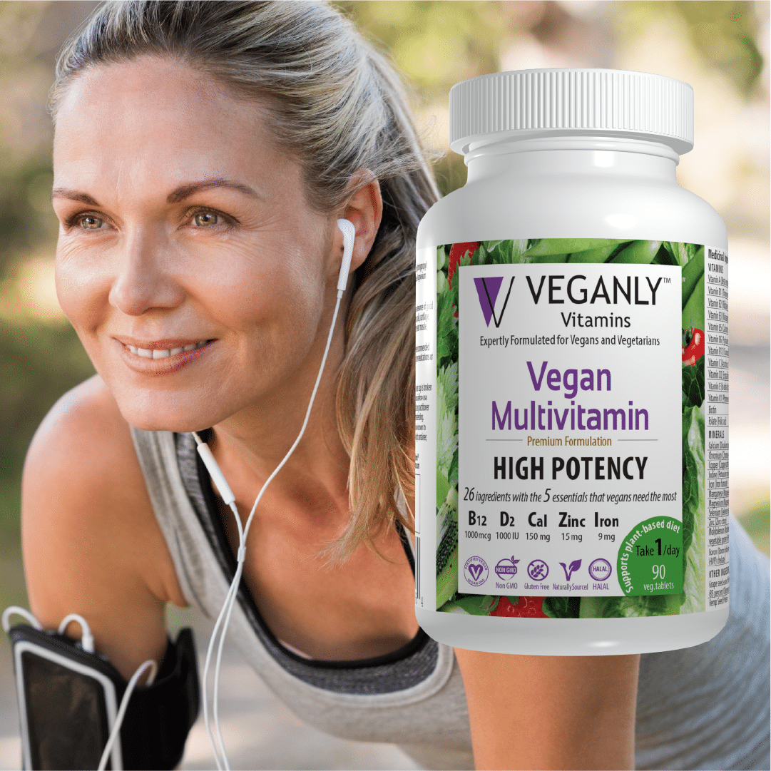 Veganly Vitamins- Vegan Multivitamins provide energy and support vegan plant-base diet